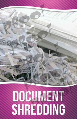 Document Shredding Signage